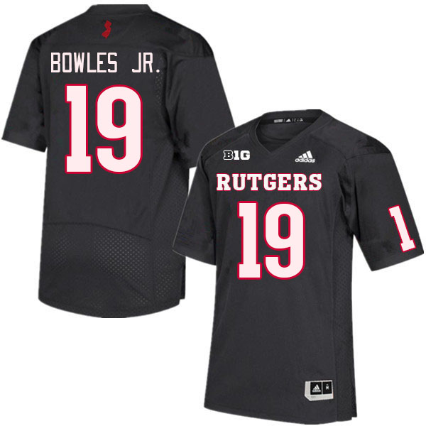 Men #19 Todd Bowles Jr. Rutgers Scarlet Knights College Football Jerseys Stitched Sale-Black - Click Image to Close